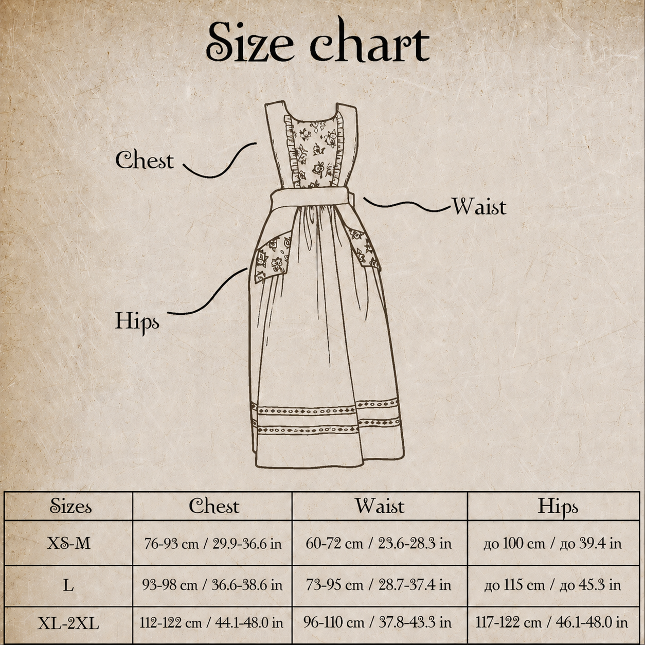 Vintage Pinafore Apron - Cotton Kitchen Dress with Floral Inserts