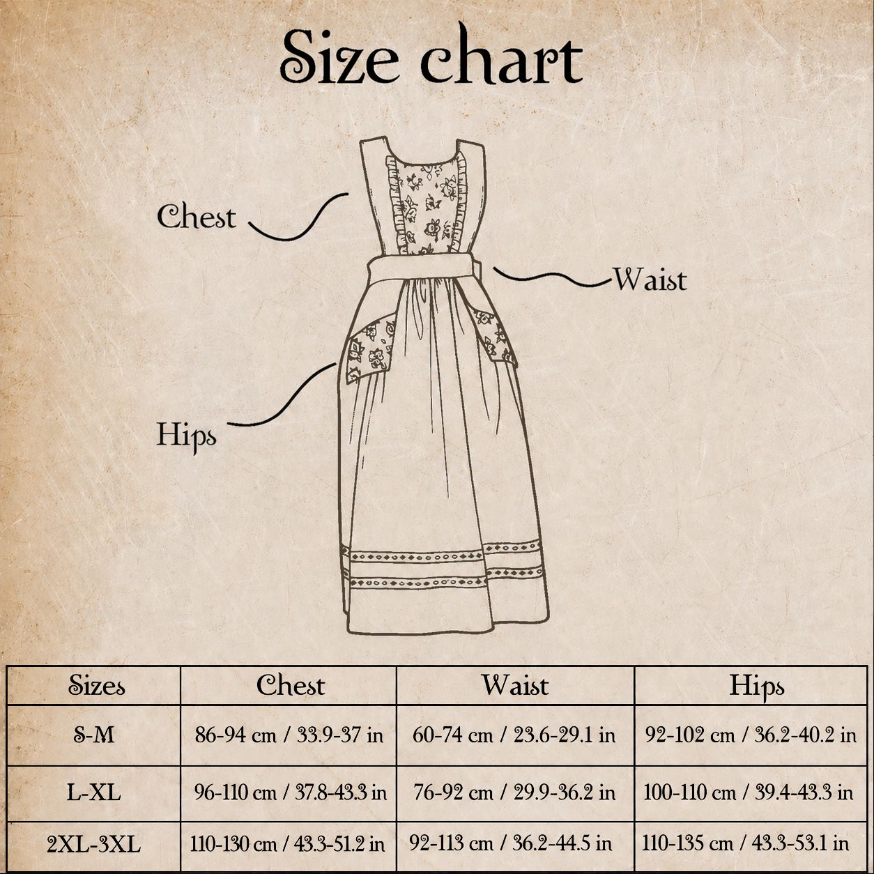 Vintage Pinafore Apron - Cotton Kitchen Dress with Floral Inserts