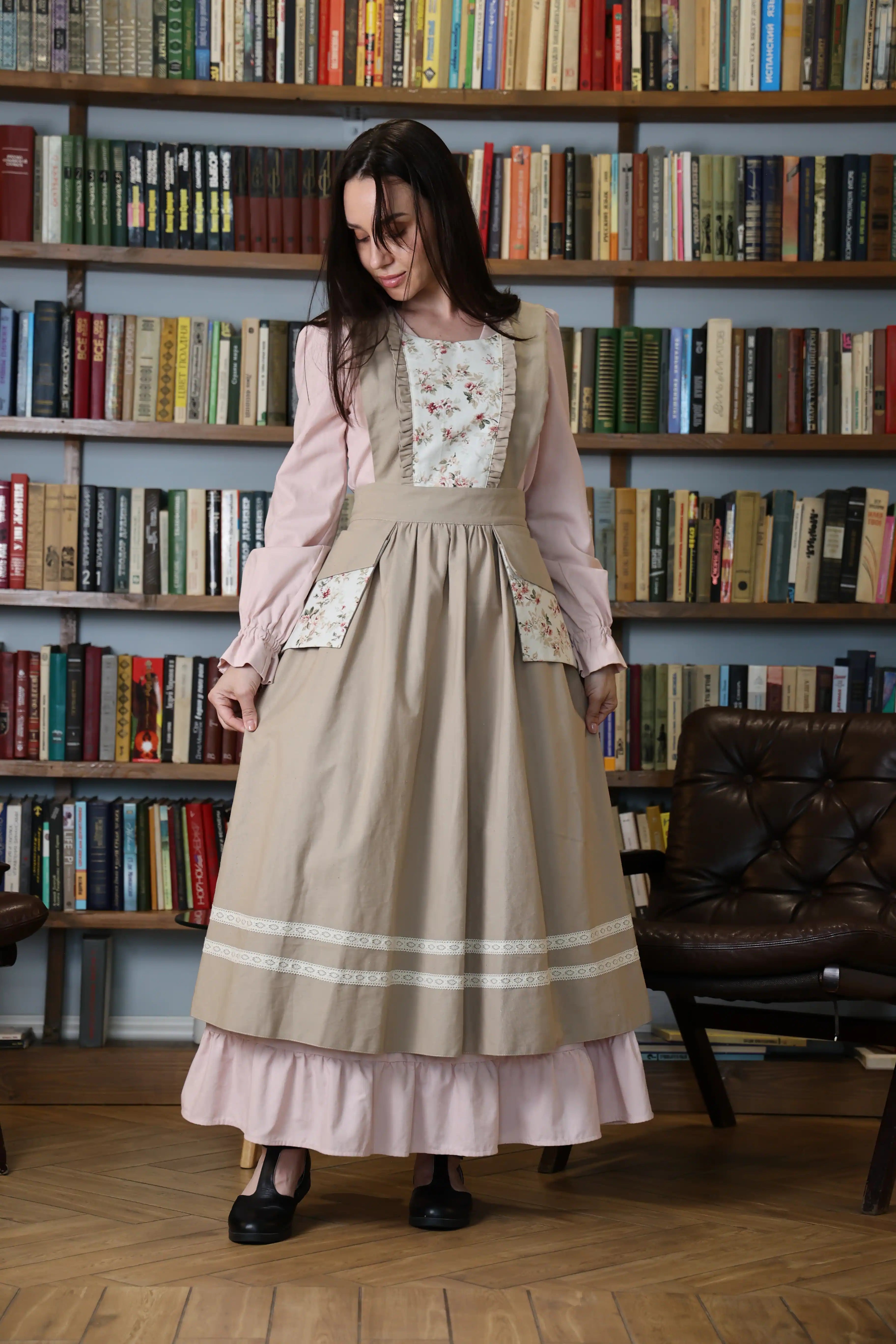 Cottagecore Pinafore Apron Dress