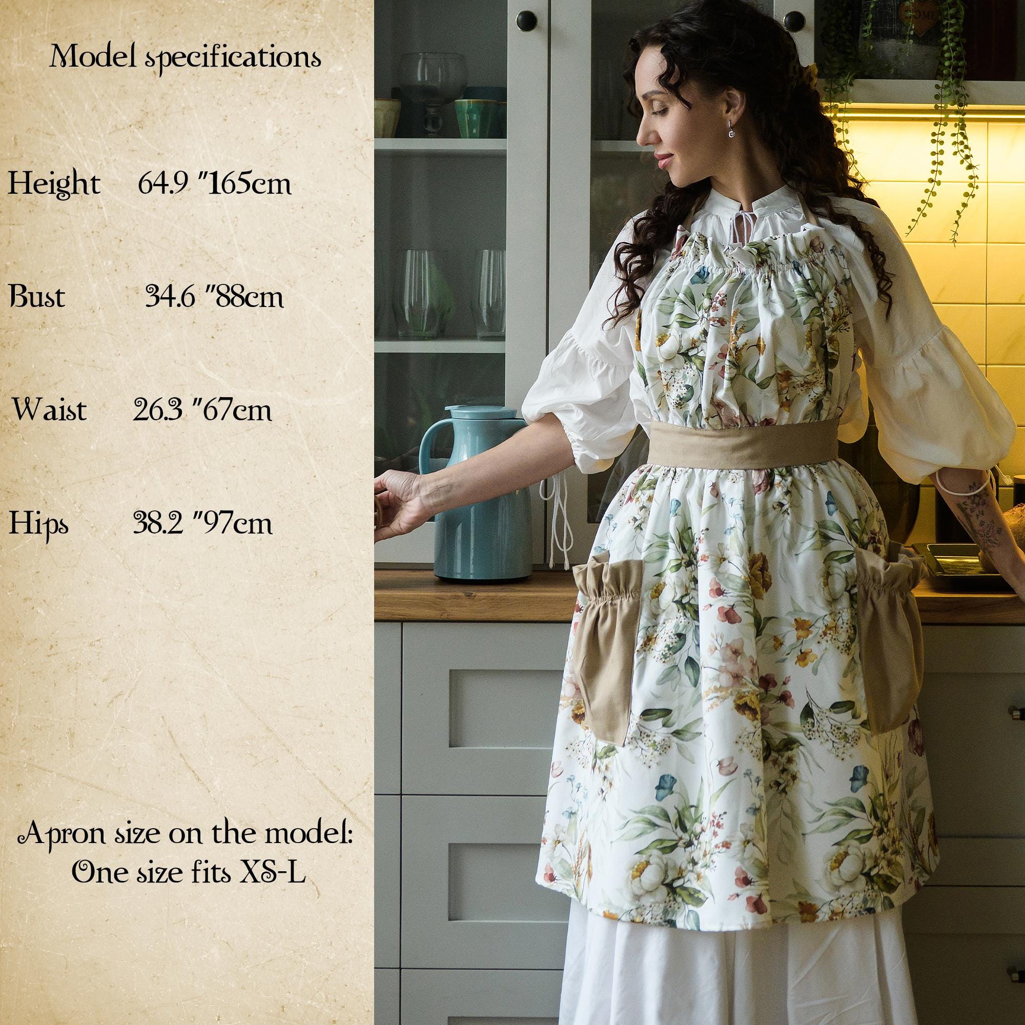 Vintage Cotton Apron XS–L – 40"  Classic Kitchen & Baking Style