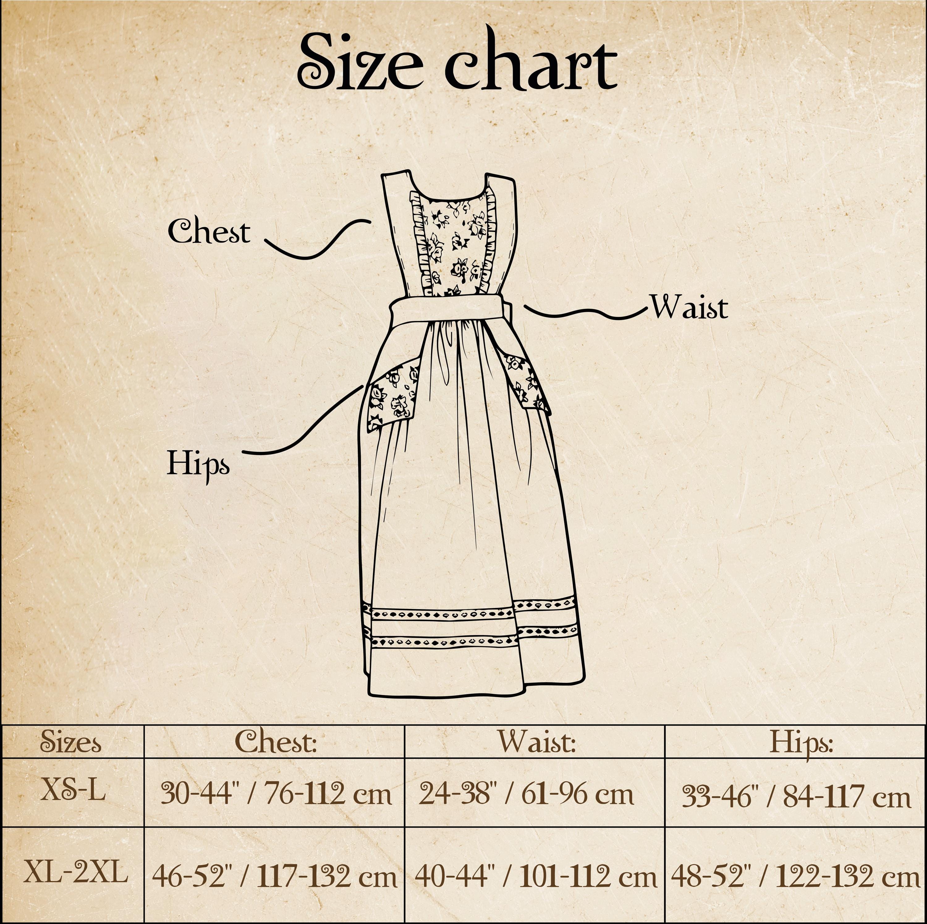 Cotton Apron With Pockets XS–L – 40"  Classic Kitchen & Baking Style