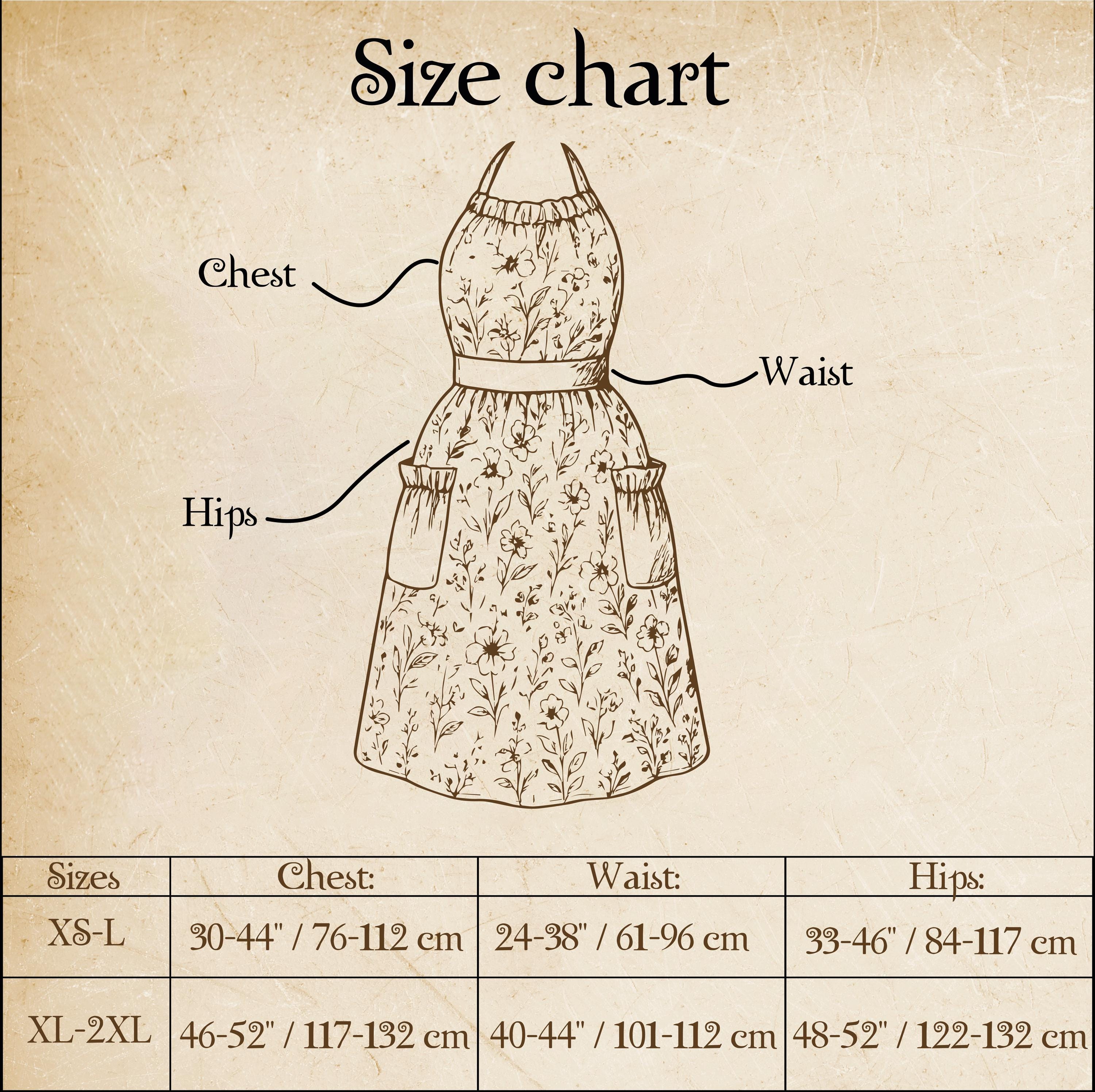 Vintage Cotton Apron XS–L – 40"  Classic Kitchen & Baking Style