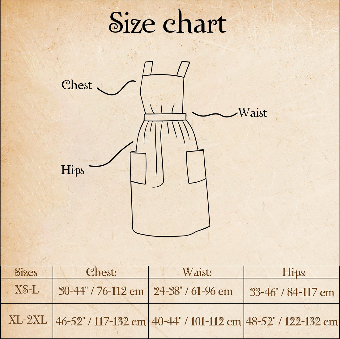 Vintage  Cotton Apron XS–L – 40" Classic Holiday Kitchen & Baking Style